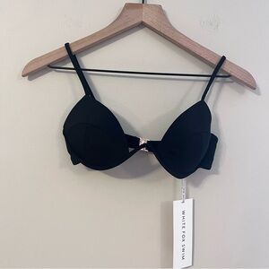 White Fox Boutique Women’s Catalina Black Bikini Top Size XS Underwire Swim NWT